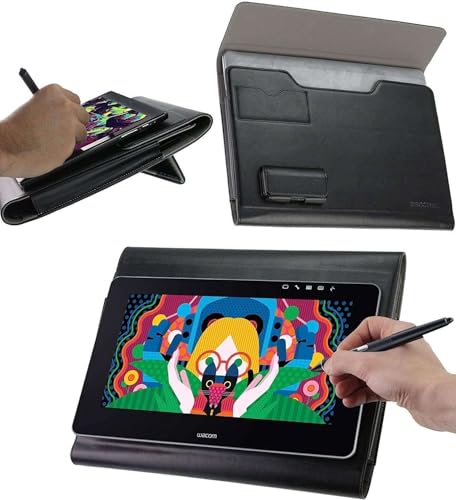 Broonel Leder-Schutzhülle für Grafiktablett, kompatibel mit HUION Inspiroy Q11K Wireless Graphics Tablet von Navitech