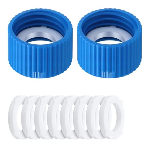 2 x Schnellanschluss-Wasserfilter-Adapter, Wasserfilter-Kupplungs-Sets für 28 mm Außengewinde und Flaschen, Filtrations-Reinigungskupplungen mit Dichtungen von Navna