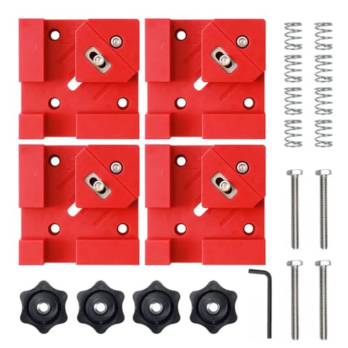 4 Stück ergonomische Holzspannwerkzeugkasten, Gelenkklemmsysteme, Handklemme für schnelle 90°-Ausrichtung in Schrankmontage, Taschenlochschreiner-Klemmen von Navna