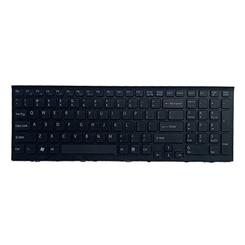Laptop-Tastatur mit US-Layout, Englisch, für SonyVPC-EH VPCEH Laptop-Tastatur, schwarze Tastatur mit Rahmen, US-Layout-Tastatur von Navna