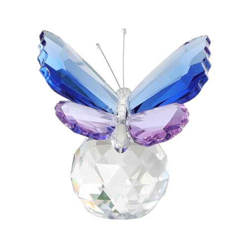 Navna Glas-Schmetterling-Skulptur Simulierte Statue Schmetterlinge geformt Schreibtisch Ornament Zuhause Hochzeit Dekorationen Supplies Einzigartige Skulptur von Navna