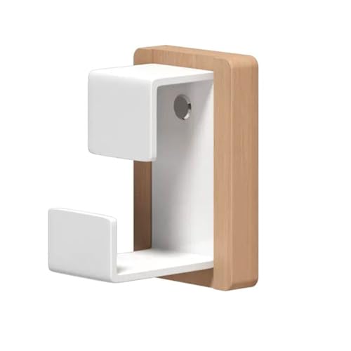Navna Robuster Waschbeckenhaken mit Holzsockel, Handtuchaufhänger, Badezimmer-Waschbecken, Organizer, Ständer zum Aufhängen von Waschbecken, Holz, Bademantel, Handtuch von Navna