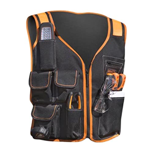 Sicherheits-Arbeitsweste Werkzeugweste Wartungsset Multi-Pocket Weste Oxford Tuch Arbeitsweste mit Multi-Taschen Werkzeughalter Arbeitsweste Sicherheits-Arbeitsweste Werkzeugweste Wartungsset Multi-Pocket Weste Oxford Tuch Arbeitsweste mit Multi-Taschen Werkzeughalter Arbeitsweste von Navna