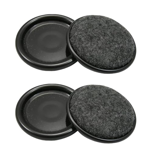 4 Stück 75 mm rutschfeste Möbeluntersetzer – schützt Böden vor Kratzern und Beschädigungen, schwarz mit Filz-Pads, kann auf Stühlen, Tischen, Klavieren und mehr verwendet werden, Möbelfüße von Navoys