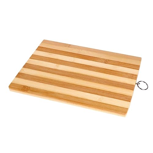 Bambus-Schneidebrett, 20 cm x 30 cm, robustes Schneidebrett aus Holz für Küche, Fleisch, Käsebrett, Gemüse, Camping, Grillen und Brot, Serviertablett, Mehrzweck-Holzplatte von Navoys
