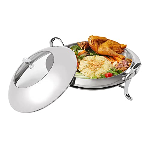 Buffet-Set aus Edelstahl, Chafing Dish Chafer und Buffetwärmer, vielseitig, robust für Catering, Buffet und Partys, Silber Buffet-Set aus Edelstahl, Chafing Dish Chafer und Buffetwärmer, vielseitig, robust für Catering, Buffet und Partys, Silber von Naxidf