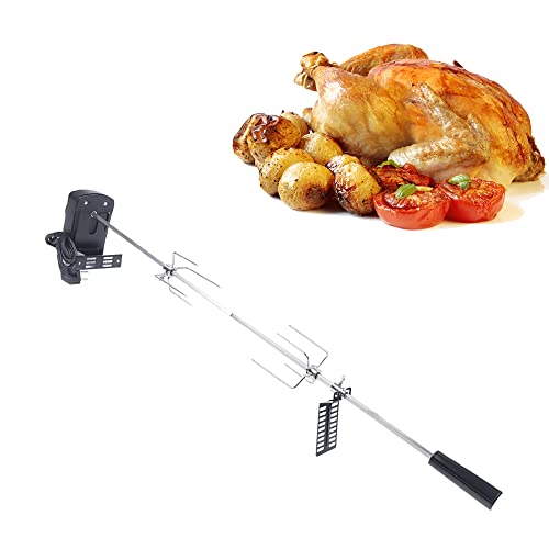 Edelstahl Grillspieß Set 104cm passend für Gasgrill, BBQ Fleischklammer, Griffstück und Motor Elektrischer Drehspieß 220V - 240V, Inkl. 2X Fleischnadeln und Montagezubehör Silber Edelstahl Grillspieß Set 104cm passend für Gasgrill, BBQ Fleischklammer, Griffstück und Motor Elektrischer Drehspieß 220V - 240V, Inkl. 2X Fleischnadeln und Montagezubehör Silber von Naxidf