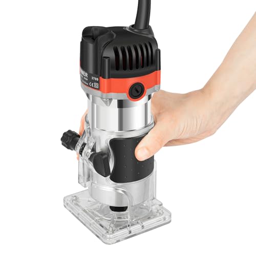 Holzfräse Oberfräse, 8000W, 30000r/min, Handpalmenfräser mit 2 Schraubenschlüssel und 2 Kohlebürsten, Kantenfräse aus Aluminium zum Fasen, Nuten, Schneiden, Bohren Holzfräse Oberfräse, 8000W, 30000r/min, Handpalmenfräser mit 2 Schraubenschlüssel und 2 Kohlebürsten, Kantenfräse aus Aluminium zum Fasen, Nuten, Schneiden, Bohren von Naxidf
