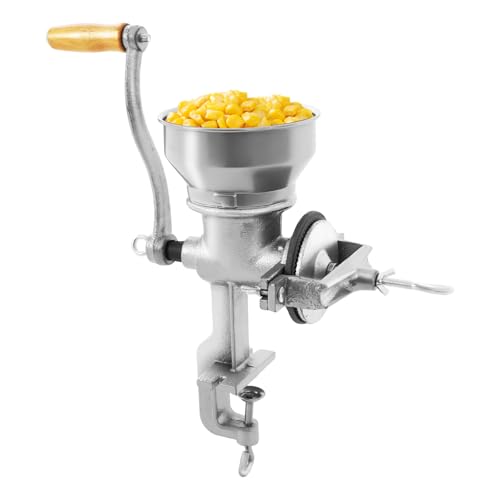 Manuelle Getreidemühle mit großer Trichter und Handkurbel & Tischklemmen-Design, für zum Mahlen von Körnern, Hülsenfrüchten, Kaffee, Nüssen von Naxidf