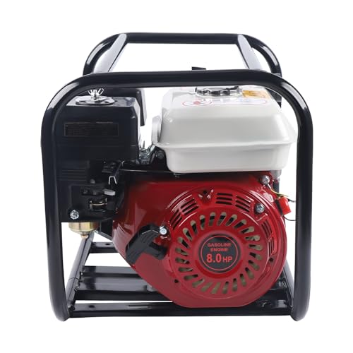 Wasserpumpe 6.5 PS Motorpumpe -Takt-Motor und 7m Ansaughöhe Garten Brunnen Teichpumpe Geräuscharm Kraftstoffeinsparung Benzin Pumpe von Naxidf