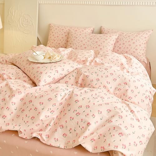 Nayoroom Schleifen Bettwäsche 135x200 Rosa Blumen Aesthetic Cute Bettbezug Set 2teilig Romantisch Blümchen Floral Renforce Mikrofaser Mädchen Bettwäsche-Sets mit Reißverschluss und 1 Kissenbezug 80x80 Nayoroom Schleifen Bettwäsche 135x200 Rosa Blumen Aesthetic Cute Bettbezug Set 2teilig Romantisch Blümchen Floral Renforce Mikrofaser Mädchen Bettwäsche-Sets mit Reißverschluss und 1 Kissenbezug 80x80 von Nayoroom