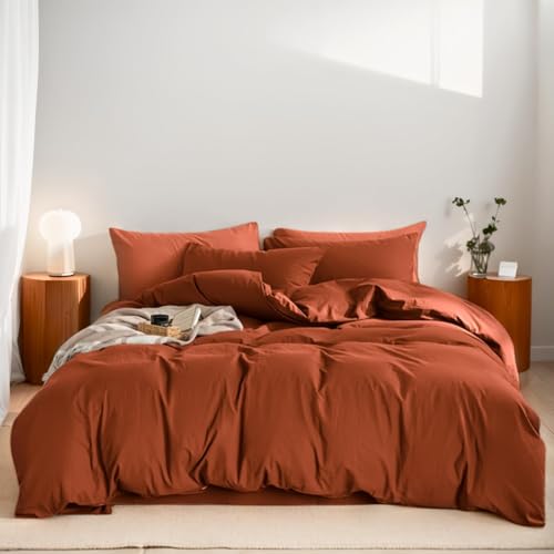 Nayoroom Bettwäsche 200x200 Terracotta Stockholm Style Angenehme Feinbiber Bettbezug Set 3 Teilig Aesthetic Doppelbett Renforce Microfasr Deckenbezug mit Reißverschluss und 2 Kissenbezüge 80x80 cm Nayoroom Bettwäsche 200x200 Terracotta Stockholm Style Angenehme Feinbiber Bettbezug Set 3 Teilig Aesthetic Doppelbett Renforce Microfasr Deckenbezug mit Reißverschluss und 2 Kissenbezüge 80x80 cm von Nayoroom