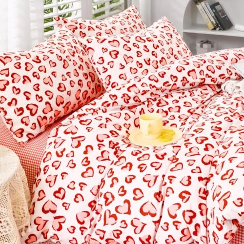 Nayoroom Herzchen Bettwäsche 220x240 Weiß Rosa Leopard Herzen Aesthetic Bettwäsche-Sets 3 Teilig Leopardenmuster Herz Renforce Microfaser Kawaii Style Bettbezug Reißverschluss und 2 Kissenbezüge 80x80 Nayoroom Herzchen Bettwäsche 220x240 Weiß Rosa Leopard Herzen Aesthetic Bettwäsche-Sets 3 Teilig Leopardenmuster Herz Renforce Microfaser Kawaii Style Bettbezug Reißverschluss und 2 Kissenbezüge 80x80 von Nayoroom