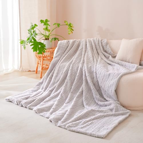 Nayoroom Kuscheldecke Winter Flauschig Cashmere Touch Fleecedecke 220x240 cm Grau Warm Flanell Decke Kuschelig Kariet Muster Aesthetic Wohndecke Dunkelgrau Wolldecken Weiche Sofadecken Couch überwurf von Nayoroom