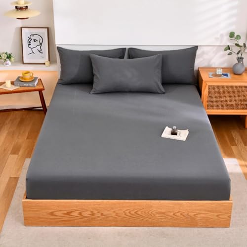 Nayoroom Spannbettlaken 90x200cm 2er Pack Grau Boxspringbett Topper Angenehme Matratzenbezug mit Gummizug Super Weiche Microfaser Dunkelgrau Aesthetic Bettlaken Spannbetttuch für Matratze bis 25 Hohe Nayoroom Spannbettlaken 90x200cm 2er Pack Grau Boxspringbett Topper Angenehme Matratzenbezug mit Gummizug Super Weiche Microfaser Dunkelgrau Aesthetic Bettlaken Spannbetttuch für Matratze bis 25 Hohe von Nayoroom