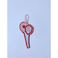 Dangly Hängende Liebesballons Be Mine Dekoration/Valentinstag Tag Zweig Baumaufhänger Herz Rosa von NayworthCottageCraft