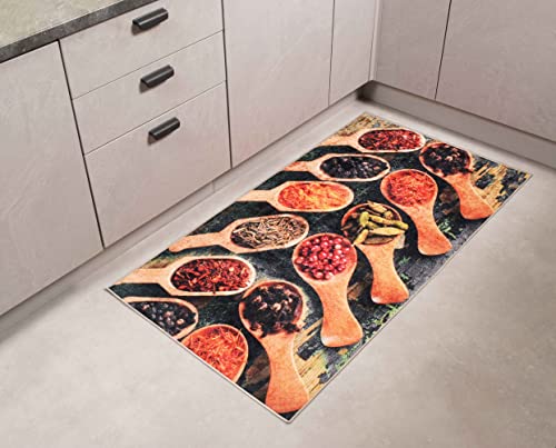 Nazar Küchenteppich, maschinenwaschbar, Kitchen (Grau und Mehrfarbig, 80 x 150 cm) von Nazar