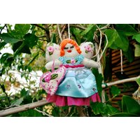 Sammlerengelpuppe, Bestickte Engelkunstpuppe, Handbestickte Miniaturpuppe, Handgemachte Engelpuppe, Innendekorationspuppe von NazarovaBoutique