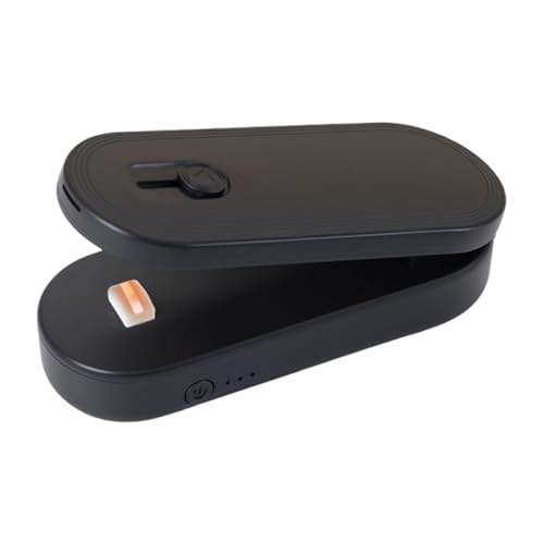 Nbbwwu Beutelversiegler, USB-Aufladbares Verpackungswerkzeug Für Lebensmittel, Tragbar Mit Schneidefunktion Klein Für Fleisch Reisen Reste Outdoor Snacks Mahlzeitzubereitung Picknick Kekse von Nbbwwu