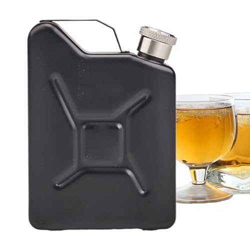 Nbbwwu Edelstahlflasche – Campingflasche 150 ml, auslaufsicherer Whiskey-Behälter, Edelstahl-Weinfass für Reisen, Camping, Trekking, Läufer, Outdoor-Abenteuer, tägliches Picknick, Fitnessstudio von Nbbwwu