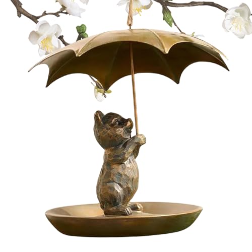 Nbbwwu Eichhörnchen Regenschirm Vogelfutterstation | Outdoor Eichhörnchen Halten Regenschirm Wildvogel Futterstation - Allwetter Kolibri Futterstation für Garten Hof Terrassen Rasen Balkon von Nbbwwu