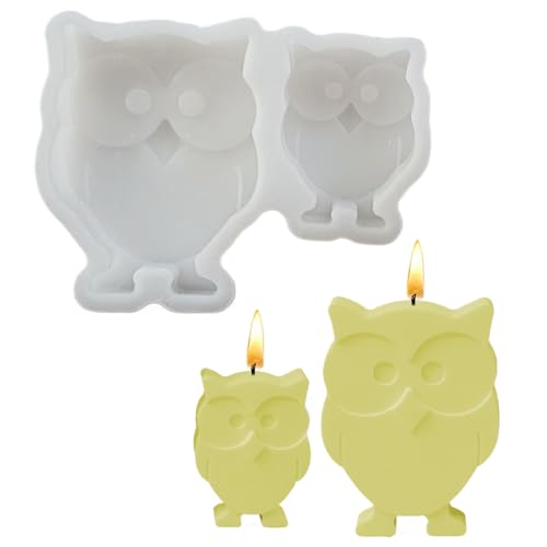 Nbbwwu Epoxy Harz Formen | Eulen Design Harz Formen für Figuren | Kunstprojekt Kerzenherstellung Werkzeug für Anfänger Profis Erwachsene Kinder | Halloween Basteln von Nbbwwu
