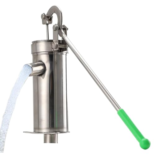 Nbbwwu Handpumpe für | Hand Wasser Pitcher Pumpe - Edelstahl Manuelle Wasser Saugwerkzeug Garten Boost für Rasen Teich Bauernhof von Nbbwwu