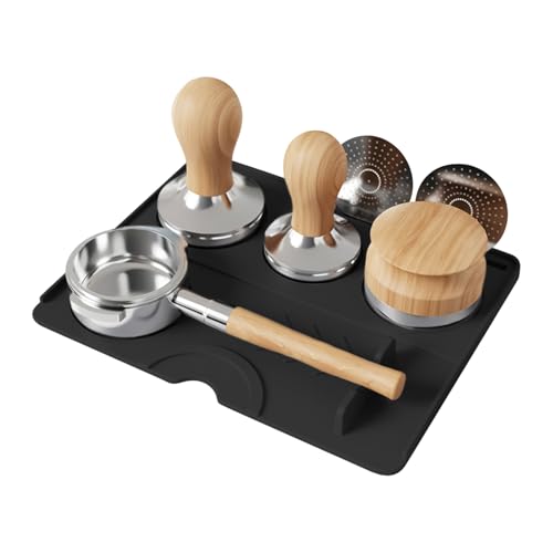 Nbbwwu Kaffee Tamping Station,Silicone Antirutsch Kaffeestampfmatte - Hitzebeständige Barwerkzeugstation für Kaffeeenthusiasten und Einsteiger im Einsatz zu Hause, im Geschäft und auf Theken von Nbbwwu