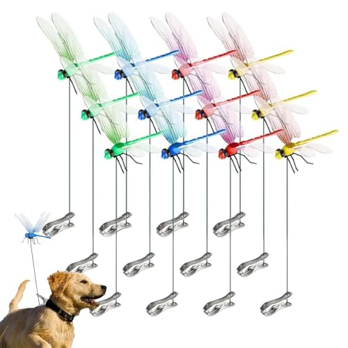 Nbbwwu Libellen-Clip, Insektenschutz, Libellen-Hut-Clips, künstliche Libellen-Clips, Libellen-Flügel-Man, realistische -Clip-On-Garten-Libellen-Clips für Gartendekoration, 12 Stück von Nbbwwu