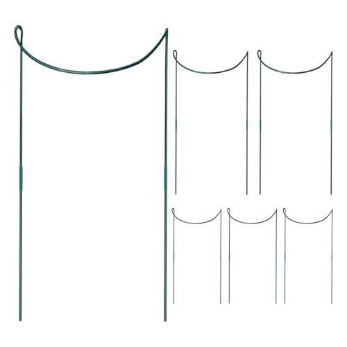 Nbbwwu Pflanzenstützpfähle, halbrunde Pflanzenstützen, Ringe, halbrunde Metall-Gartenzubehör, rostfreier Stielhalter für Hortensien, Hof, Pflanzgefäß Nbbwwu Pflanzenstützpfähle, halbrunde Pflanzenstützen, Ringe, halbrunde Metall-Gartenzubehör, rostfreier Stielhalter für Hortensien, Hof, Pflanzgefäß von Nbbwwu