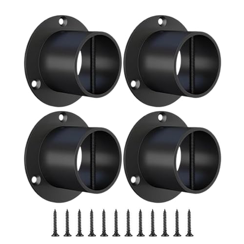 Nbbwwu Seilkappe | Seilendhalter Mit Schraube - Robuste Rostfreie Schwarze Halter Für Garten Terrasse Treppe Deck von Nbbwwu