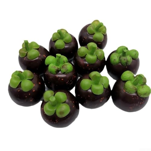 10 Stück realistische künstliche Mangostan-Simulationsfrüchte für Heimdekoration und Präsentation 10 Stück realistische künstliche Mangostan-Simulationsfrüchte für Heimdekoration und Präsentation von NbgrvB