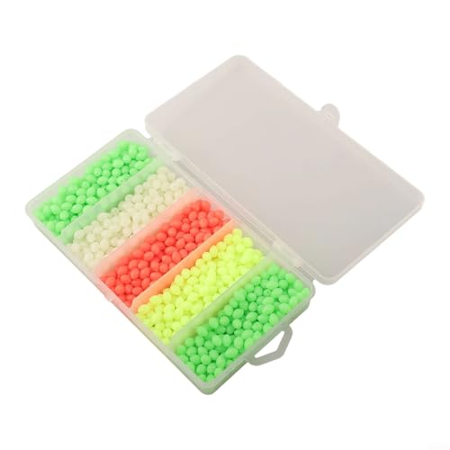 1000 Stück leuchtende Angelperlen, rund, Kunststoff, schwimmende Köder, Meeresausrüstung, Box-Set, 4 Farben für Tiefangeln, Schleppköder, Bäche, Seen, Flüsse, Salzwasser, glatt 1000 Stück leuchtende Angelperlen, rund, Kunststoff, schwimmende Köder, Meeresausrüstung, Box-Set, 4 Farben für Tiefangeln, Schleppköder, Bäche, Seen, Flüsse, Salzwasser, glatt von NbgrvB