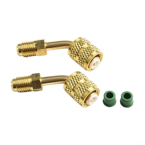 2 Stück R410A Messing Adapter 1/4 Zoll SAE auf 5/16 Buchse SAE Schnellkupplungen Geeignet für Mini Split Klimaanlage Wartung 2 Stück R410A Messing Adapter 1/4 Zoll SAE auf 5/16 Buchse SAE Schnellkupplungen Geeignet für Mini Split Klimaanlage Wartung von NbgrvB