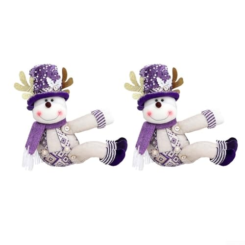 2 dekorative Vorhang-Raffhalter mit Pailletten-Schneemann-Design für den Einsatz im Urlaub und Winter zu Hause oder im Geschäft (C) von NbgrvB