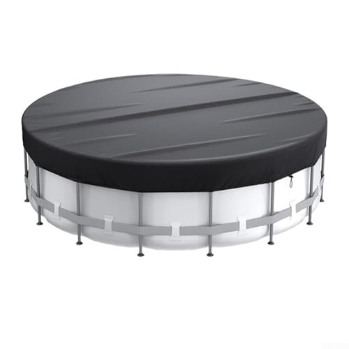 210D Oxford Cloth Round Solar Pool Cover With Drawstring For Heat Absorption And Weather Protection 6 Sizes For Outdoor Swimming Pools Trampolines Pet Pools (6FT) von NbgrvB