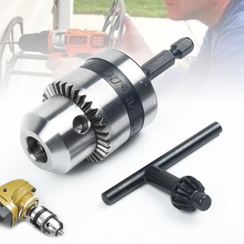 3/8 Zoll 24UNF 510 mm Schnellspannbohrer-Bohrfutterklemme mit 1/4-Zoll-Sechskantschaft-Adapter, geeignet für Akku- und kabelgebundene Bohrmaschinen von NbgrvB