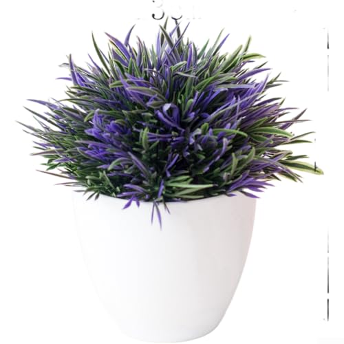 32 Mesh Design Künstliche Maidenhair für FERN Bonsai Ball für Innendekoration auf Regalen, Schreibtischen oder Tischen mit synthetischen Blattmustern für natürliche ästhetische Anzeige (lila) von NbgrvB