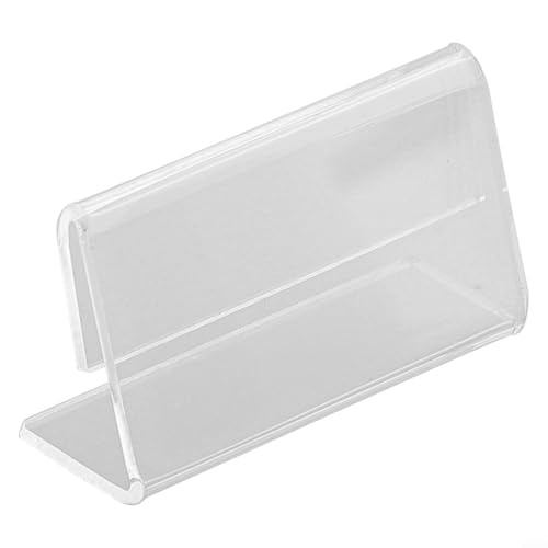 40 transparente Acryl-Display-Ständer mit L-Form für Namenskarten und Etiketten, tragbare und wiederverwendbare Mini-Schilderhalter für Geschäfts- oder Konferenzgebrauch (2 x 4 cm) von NbgrvB