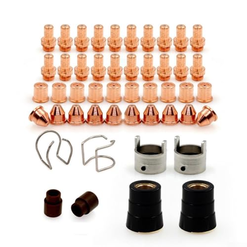48-teiliges Plasmaschneider-Verbrauchsmaterial-Set für Eastwood für Versa Cut 60A CB70 Taschenlampe, Elektroden, Spitzen, Düsen, Wirbelringe, Abdeckungen, Halter 48-teiliges Plasmaschneider-Verbrauchsmaterial-Set für Eastwood für Versa Cut 60A CB70 Taschenlampe, Elektroden, Spitzen, Düsen, Wirbelringe, Abdeckungen, Halter von NbgrvB