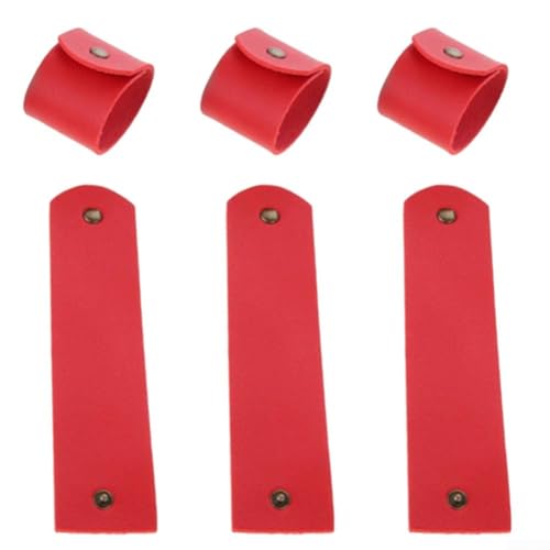 6 Serviettenringe aus Leder für den Esstisch, Vintage-Charme trifft modernes Design (rot) von NbgrvB