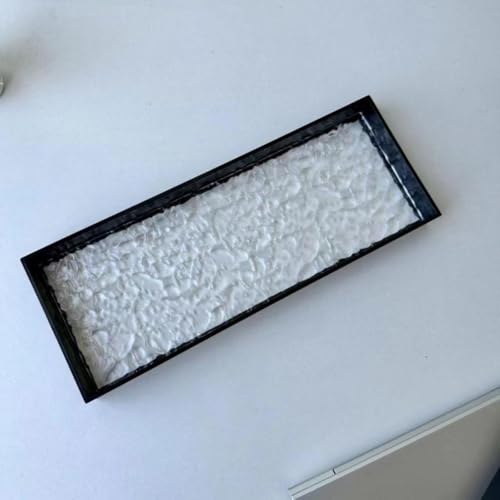 Acryl-Tablett mit Gletscher-Muster für den Schminktisch, organisieren Sie Parfüms und Kosmetika ordentlich mit schlankem Acryl-Tablett-Design (29,9 cm x 13 cm x 4 cm) von NbgrvB