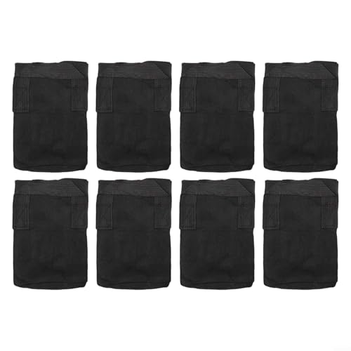 Atmungsaktive Design 20cm Filz Blumentöpfe Wiederverwendbare Pflanzsäcke für einen nachhaltigen Garten Set von 6 oder 8 (8-teiliges Set) von NbgrvB
