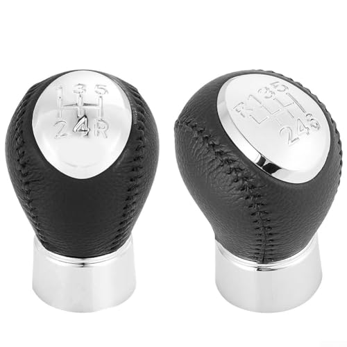 Auto 56 Gang Schaltknauf Kopf kompatibel mit Mazda 323 323F 626 für RX8 mit PU-Leder und ABS-Konstruktion (5 Gänge) von NbgrvB