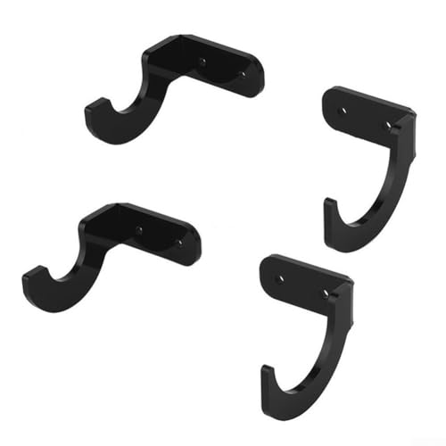 Baseballschläger-Vitrine, Wandhalterung, Schlägerhalter, horizontales Acryl-Baseballschläger-Halter-Set, 2 Stück, für Baseballschläger-Halterung, Wanddisplay (schwarz) von NbgrvB