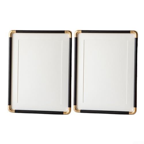 Bilderrahmen 2er Set mit abgerundeten Ecken für Kalligraphie und Malausstellung, geeignet für Wandbehang oder Tischplatzierung mit stilvollem Design (Schwarz) von NbgrvB