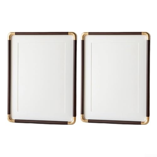 Bilderrahmen 2er Set mit abgerundeten Ecken für Kalligraphie und Malausstellung, geeignet für Wandbehang oder Tischplatzierung mit stilvollem Design (Walnuss) von NbgrvB