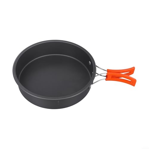 Camping Kochen Antihaft-Bratpfanne mit Anti-Verbrühungs-Design, leichtes Aluminiumoxid-Material (groß) von NbgrvB