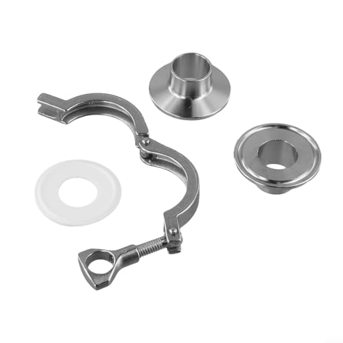 Edelstahl-Sanitär-Schweißlösung, Hülse, Tri-Klemme und PTFE-Dichtung für effiziente Nutzung (25 mm) von NbgrvB