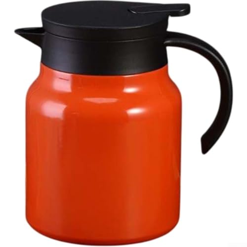 Effiziente Edelstahl-Teekanne, perfekt für Zuhause oder Büro, große 800 ml Größe mit integriertem Teesieb zur Verbesserung Ihres Tee-Erlebnisses (Orange) von NbgrvB